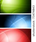 set of colourful wavy banners....