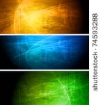 set of vibrant grunge banners....