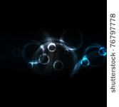 blue iridescent rings on a...
