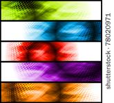 set of simple colourful headers....