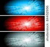 set of abstract hi tech banners....