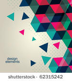 abstract cube vector background