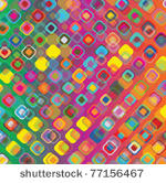 colored doted squares on...