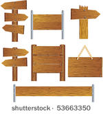 collection of vector wooden...
