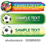 soccer colorful banners for...