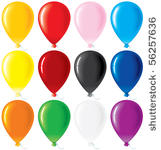 colorful glossy balloons ...