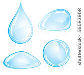 set of water drops. vector...