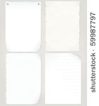 vector paper sheets set   graph ...