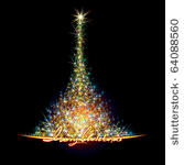 christmas tree   vector x mas...