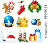 christmas set   detailed vector ...