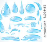 water drops set   nature vector ...