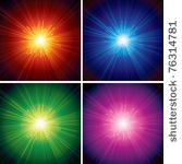 abstract starburst   set of...