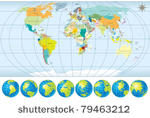world map with all countries  ...