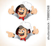 happy chef cook showing thumb...