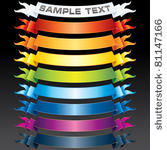 set of vector multicolored...