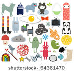 mix of different vector images. ...