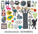 mix of different vector images...