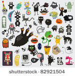 big set of different cute...