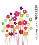 vector background with flowers.