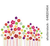 vector background with flowers.