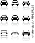 vector set of different car...