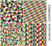 set of four geometric pattern....