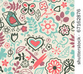 romantic seamless pattern