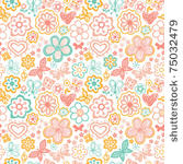 floral seamless pattern with...