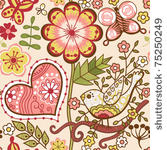 seamless texture with flowers...
