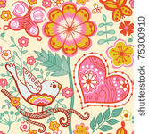seamless texture with flowers...