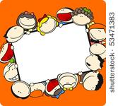 cute cartoon kids frame