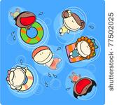 cute kids in a swimming pool