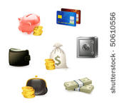 money icon set  vector