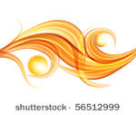 red swirl element  eps10