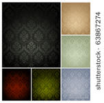 seamless wallpaper pattern  set ...