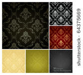 seamless wallpaper pattern  set ...