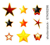 stars set on white  eps10