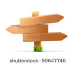 wooden sign  vector