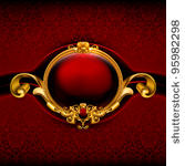 vintage red frame  vector