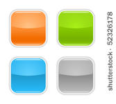 colored glossy blank web button ...