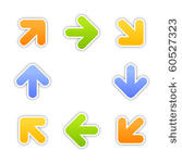 web 2.0 button stickers arrow...