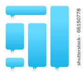blue blank speech bubble dialog ...