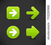 satin smooth green arrow sign...