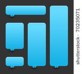 blue blank speech bubble dialog ...