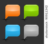 colored glossy blank speech...