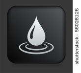 rain droplet icon on square...