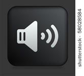 speaker icon on square black...