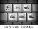transportation icons on...