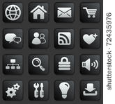 computer icon on square black...