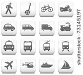 transportation icon on square...